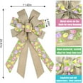 thumbnail image 2 of Large Easter Wreath Bows for Front Door Decorations, White Bows Easter Bunny Bow Holiday Burlap Bows for Wreath Wall Indoor Outdoor Easter Decorations, 2 of 7
