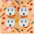 thumbnail image 1 of Metal Light Switch Plate Cover Orange Macaroon Fruit Croissant French Desserts CAK015, 1 of 13