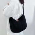 thumbnail image 3 of Bolso de hombro informal tejido, Bolso de mano abierto para mujer hecho a mano con Bolso tipo cartera con botones, 3 of 4