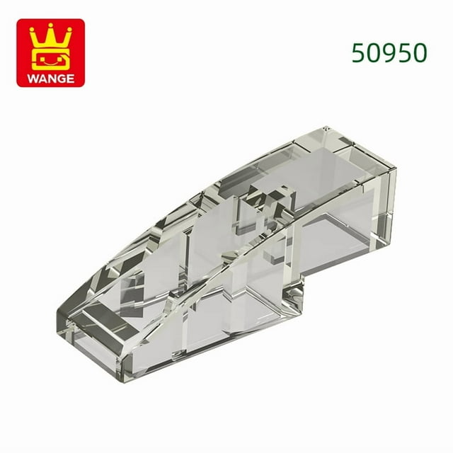 142Pcs/lot 50950 3x1 Curved Building Blocks MOC Classic Accessories Compatible With Bricks Children Toys Gift Box 90.Trans-Clear about142pcs