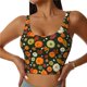 thumbnail image 1 of Balery Harvest Pumpkins Sujetadores deportivos con espalda cruzada para mujer, acolchados, sin costuras, de alto impacto, ideales para yoga, gimnasio, entrenamiento y fitness.-X-Large, 1 of 8