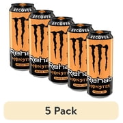 (5 pack) Monster Rehab Peach Energy Drink, 15.5 Fl. Oz.