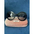 thumbnail image 1 of Miu Miu Black Round Sunglasses NEW SMU 04V, 1 of 6