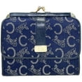 thumbnail image 1 of Pre-Owned Celine C Macadam Canvas Leather Navy Blue Sulky Carriage Vintage Tri-fold... (Fair), 1 of 9