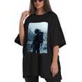 thumbnail image 4 of Plus Size Shirt for Women Black Tops for Women Short Sleeves Shirt for Women Travel Alone T Shirt Crewneck Shirt for Women 4XL, 4 of 5