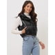 thumbnail image 3 of Chaqueta sin Mangas Acolchada Chaqueta Recortada Ligera con Cremallera para Mujer Negro M, 3 of 5