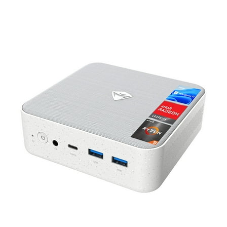 MACHENIKE Machcreator Mini2 7940H Entry Mini Desktop, AMD Ryzen 9 7940H, AMD Radeon Graphics, 32GB DDR5 RAM, 1TB SSD, Wi-Fi 6, W11H, Bluetooth, White