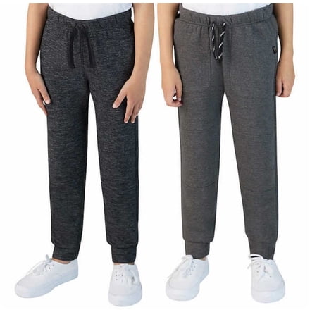 Lee Youth Boy s 2 Pack Rugged Knee Jogger Pant (Medium(10/12) Charcoal/Heather Black)