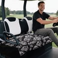thumbnail image 4 of Yuyamidu Skull Golf Cart Seat Covers Rose Club Car Seat Towel Blanket with Pockets, Fits Club Car More 2 Person Seats Golf Carts, Black, 4 of 7