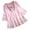 #3-Pink, variant on Women Plus Size Tops Lace Patchwork Bow V-Neck T-Shirt