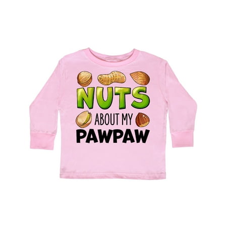 

Inktastic Nuts About My Pawpaw Peanut Almond Pistachio Gift Toddler Boy or Toddler Girl Long Sleeve T-Shirt