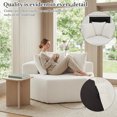 thumbnail image 4 of Leumius 54-inch Modern-style Hexagonal Single Lounge Chair, Chenille-Upholstered Sofa for Lounges, Game Rooms, Living Rooms and Bedroom Beige, 4 of 9