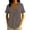 R15-Light Gray, variant on RMGVDSD Womens Blouses Summer Plain Solid Color Collar V Neck Henley Shirts Short Sleeve Loose Fit Casual Blouse Tops for Woman