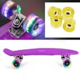 thumbnail image 3 of 4x Roues de Planche à Roulettes Lumineuses à DEL Cruiser Longboard Lueur Nuit Extérieur Jaune, 3 of 10