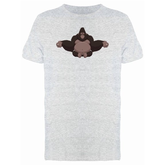 Gorilla Meditating Cartoon Tee Men's -Image by Shutterstock