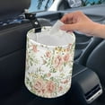 thumbnail image 3 of Renewold Flowers Car Garbage Can Holder Organizer Storage Box Multipurpose Hanging Auto Trash Can for Car SUV Trucks Durable Storage Organizer Car Accessories for Women, 3 of 6