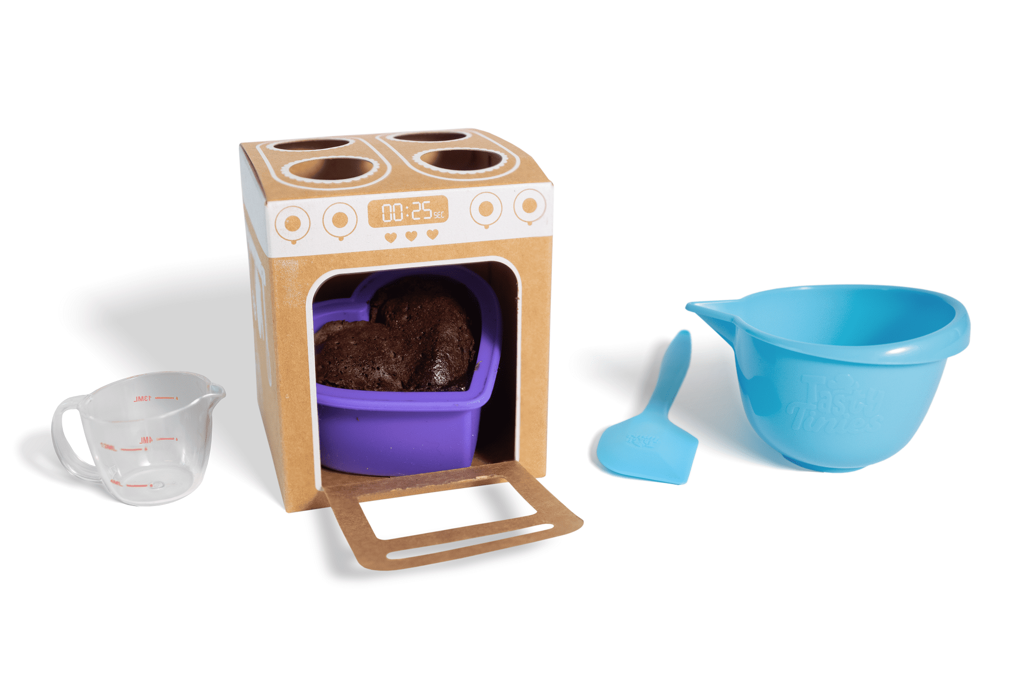 Tasty Tinies Bake Shop Mini Baking Set W/ Chocolate Cake Mix, Chocolate Frosting, Rainbow Sprinkles