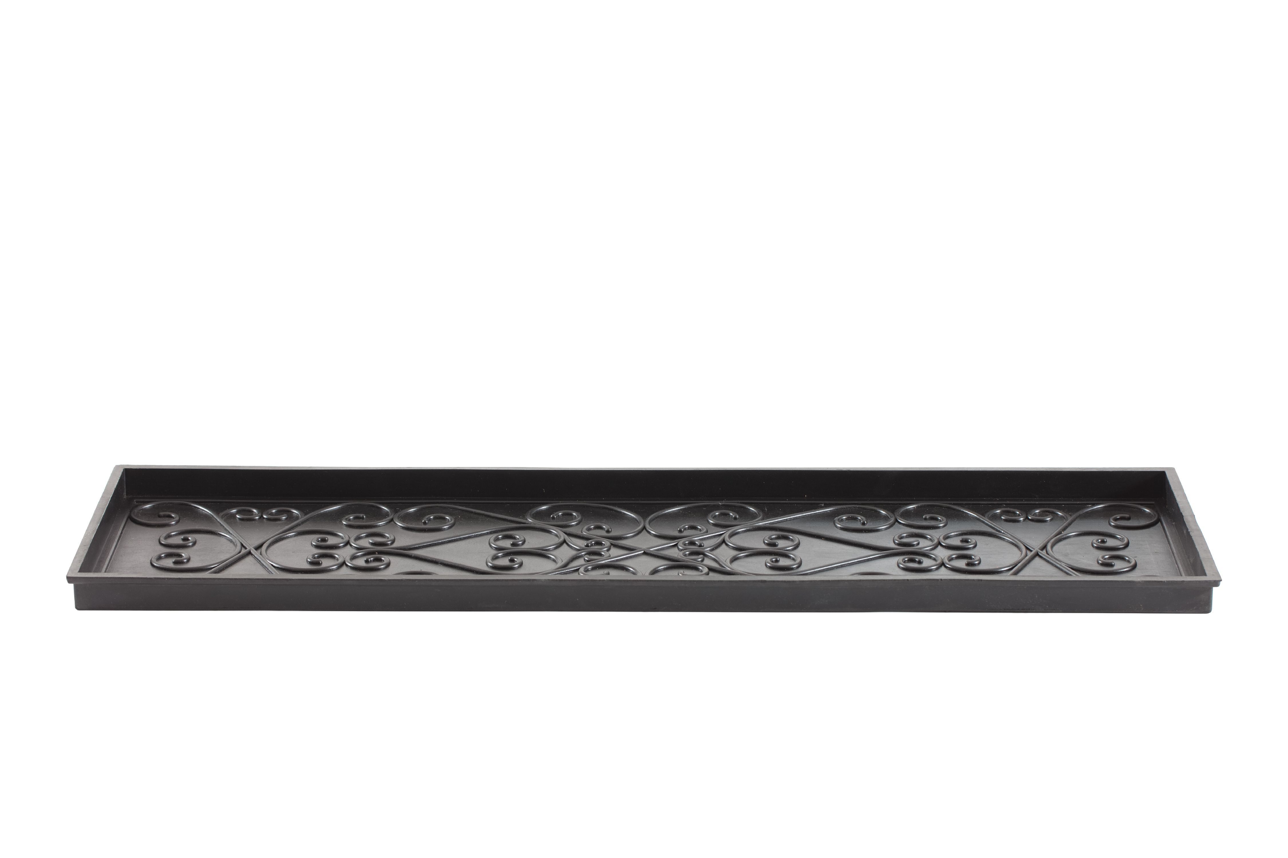 Natural & Recycled Rubber Boot Tray with Tan & Dark Brown Coir Insert