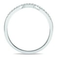 thumbnail image 3 of SZUL Women's 1/10 Carat TW Curved Diamond Wedding Band in 10K White Gold (J-K-L Color, I2-I3 Clarity), 3 of 5