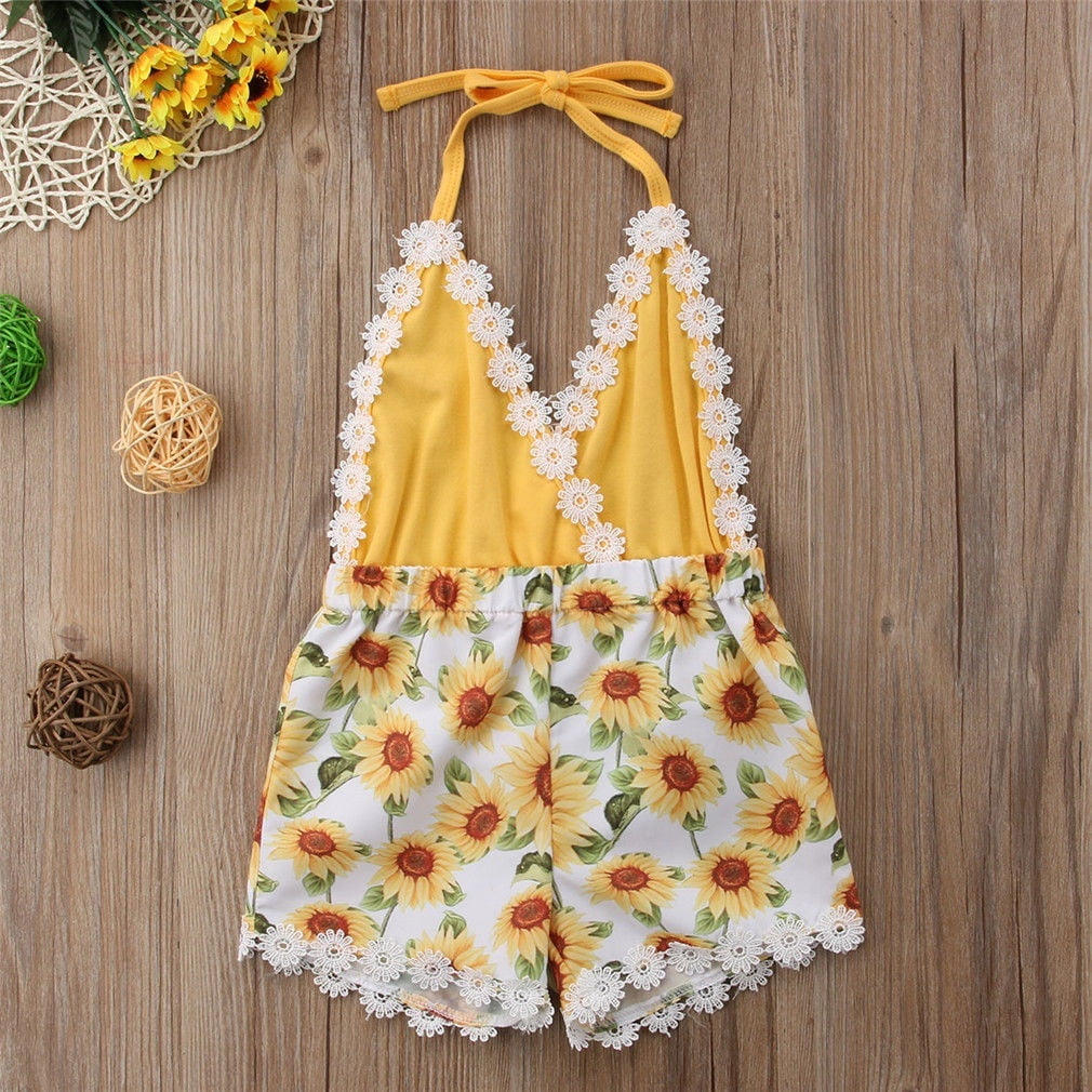 baby girl sunflower outfit