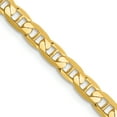 thumbnail image 2 of 10K Solid Yellow Gold 3.75mm Concave Anchor Mariner Link Chain Necklace, 2 of 4