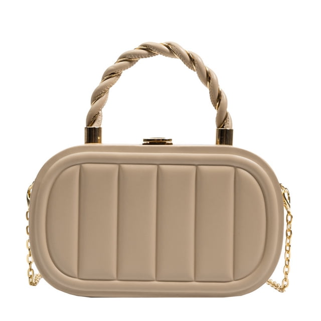 Bolso de caja de cadena, bolso cuadrado pequeño de moda, bolso de hombro simple de moda multifuncional de alta gama para mujer, bolso bandolera