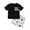 X3-Black, variant on Kids Toddler Boy Girl New Set Baby Solid Color Cotton Pullover Short Sleeve SweaT-shirt T Shirt Crewneck Tops Shorts Spring Summer Easter Day Matching Fashion Casual Sets Stretch Outfits