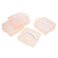 thumbnail image 3 of ziyahi 18 Parts Storage Box Adjustable Dividers 3-Tier Handbag Organizer Case Orange, 3 of 9
