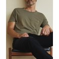 thumbnail image 2 of Billy Reid MOSS GREEN Washed Cotton Pocket Tee, US Medium, 2 of 5