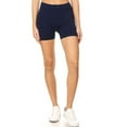 thumbnail image 4 of Women's Casual Stretch Elastic Waist Solid Basic Mini Biker Shorts Pants (Pack of 3), 4 of 4