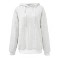 thumbnail image 5 of Vedolay Light Jackets for Women Fashion 2023 Pullover Long Sleeve Hoodies Tops Fall Outfits 2023 Clothes Zip up Jacket White,XL, 5 of 5