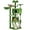 Green, variant on ZYPPP 57in Height Cat Tree Condo Multi-Level Kitten Tower Cat House Furniture Brown