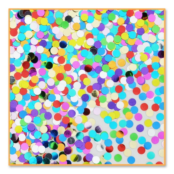Beistle Pack of 6 Metallic Multicolor Pretty Polka-Dots Confetti Bags 0.5 oz.