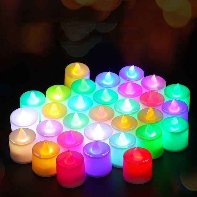 Velas de té a batería LED plástico Jadeshay