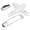 thumbnail image 3 of Funda para mando a distancia de coche, cubierta protectora embellecedora para Porsche 911/Panamera Macan Boxster (blanco y plateado), 3 of 8