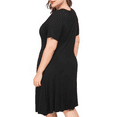 thumbnail image 4 of a.Jesdani Women's Plus Size Short Sleeve Pleated Casual Shirt Dress of Female, 4 of 8