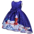thumbnail image 5 of HBYJLZYG Sleeveless Christmas Dress, Infant Baby Kids Christmas Santa Claus Print Dress 2-8T Princess Dresses For Girls, 5 of 9