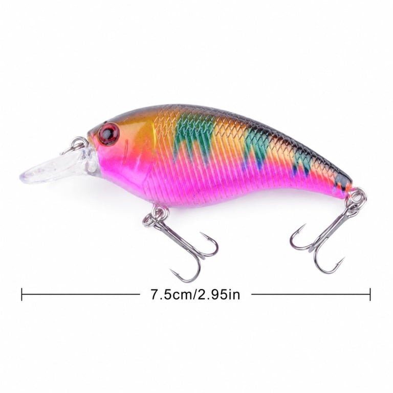 crappie fishing lures for trout Metal Fishing Lure, Crankbait with Treble Hooks for Bass Trout Crappie  Panfish Fishing with Realistic Swimming Action(2 PACK 10 PCS)