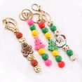 thumbnail image 4 of 10/20 piezas de cuentas redondas de silicona con estampado navideño de 15 mm para hacer joyas, llaveros, collares y pulseras, accesorios DIY, 4 of 5