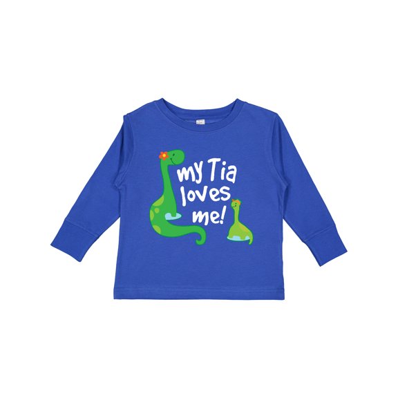 Inktastic My Tia Loves Me Nephew Boys Long Sleeve Toddler T-Shirt