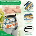 thumbnail image 4 of Yayeee Waist Apron with Pockets for Cooking Waterproof Half Server Aprons, Blue Sardines Pattern, 4 of 7