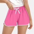 thumbnail image 2 of NIEWTR Girls' Slim Fit Athletic Shorts Adjustment Drawstring Running Shorts Quick Dry Soft Bottom(Hot Pink,3-4 Years), 2 of 5