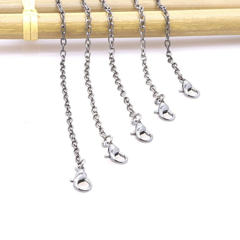  Necklace Extenders, 10Pcs Stainless Steel Gold Silver