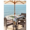 thumbnail image 2 of Outdoor Tablecloth with Umbrella Hole and Zipper, Beige Christmas Square Table Cloth 60x60 Inch Waterproof Tablecloth, Xmas Tree Snowman Bear Snowfall Plaid Picnic Table Cover for Patio Camping, 2 of 7