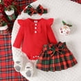 thumbnail image 3 of DEXIANG Baby Toddler Boys Girls Long Sleeve Christmas Cartoon Prints Rompers Fall Winter Jumpsuits Outfit Girl for Baby Girl Baby Girl Clothes Bundle Girls Clothes Size 8 Outfits 3 Month Baby Girl, 3 of 8