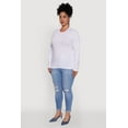 thumbnail image 4 of Womens Plus Size Basic Long Sleeve Crew Neck T-Shirt, 4 of 5
