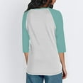 thumbnail image 5 of Aboser 3/4 Sleeve Raglan T Shirts for Women Plus Size Basic Shirt Fashion Color Block Tops Going Out Tshirts Loose Fits Crew Neck Blouses 2026, 5 of 5