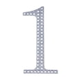thumbnail image 2 of BalsaCircle 6" Silver Solid Letter Number Self-Adhesive Rhinestones Gems Sticker, 2 of 7