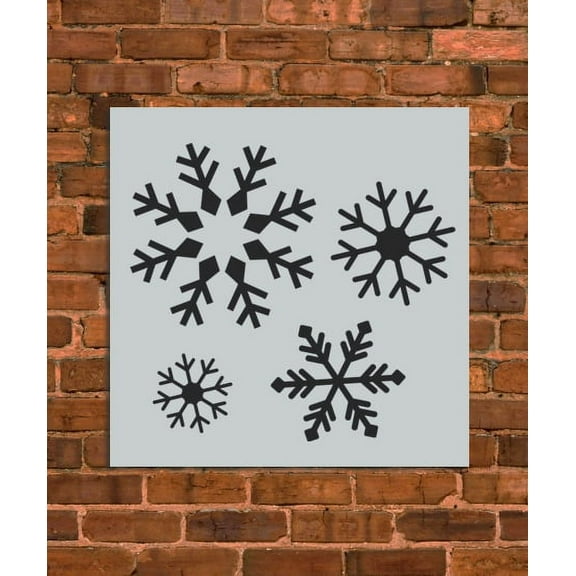 Winter Snowflakes Set Decor Stencil