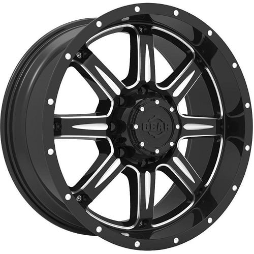 20x9 Gear Off Road 726BM Big Block Blk Mill Wheel 6x135/6x5.5 (18mm)